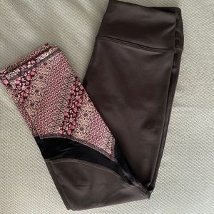 Gaiam yoga leggings cropped size extra small gray